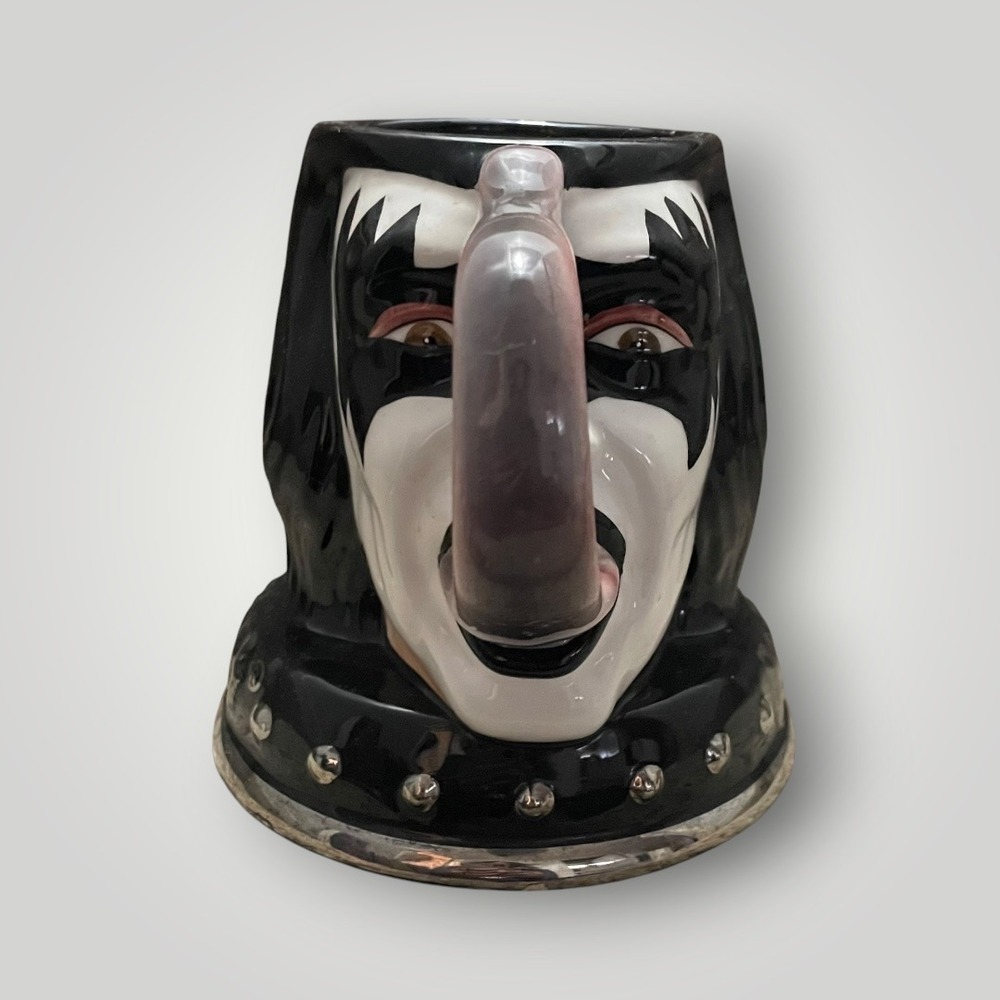 KISS Gene Simmons Character Mug Black Vintage 2003 The Demon Tongue Handle Retro
